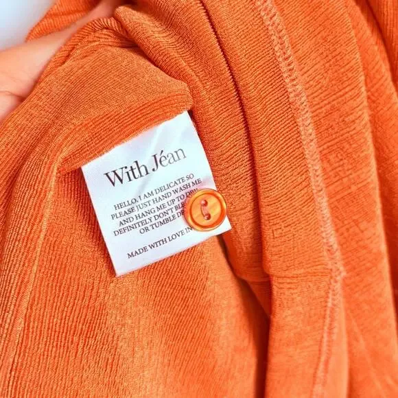 With Jean Andy Dress in Maple Orange XS Blogger‎ Summer Polo LA Spring